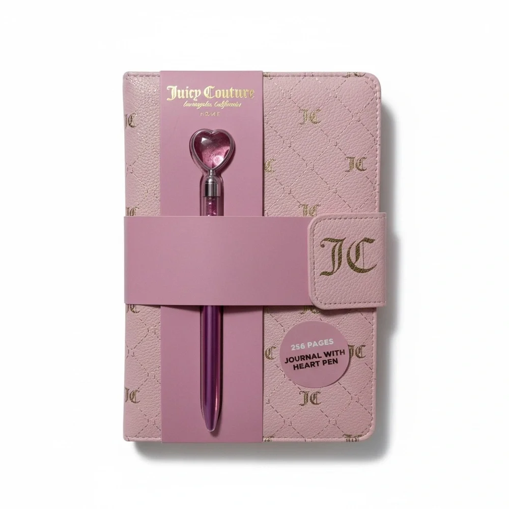 Juicy Couture Blush Pink Journal with Heart Pen diary / notebook